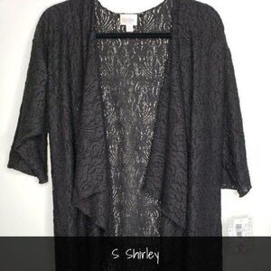 LuLaRoe Shirley Kimono NWT Black Lace Small Cover